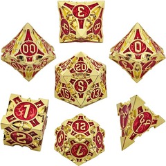 Metal D&D Dice Set  (Red)